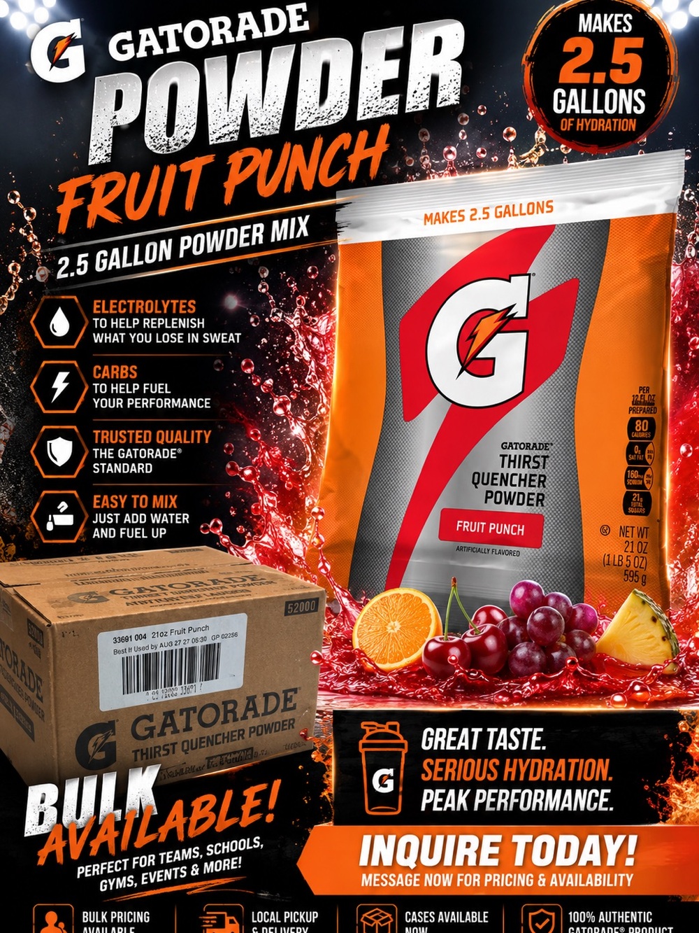 Gatorade Fruit Punch Thirst Quencher Powder - Fruit Punch 32